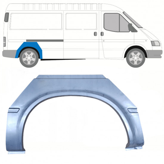 Panneau de réparation arc d'aile arrière pour Ford Transit 1991-2000 / LWB / Droite 8440