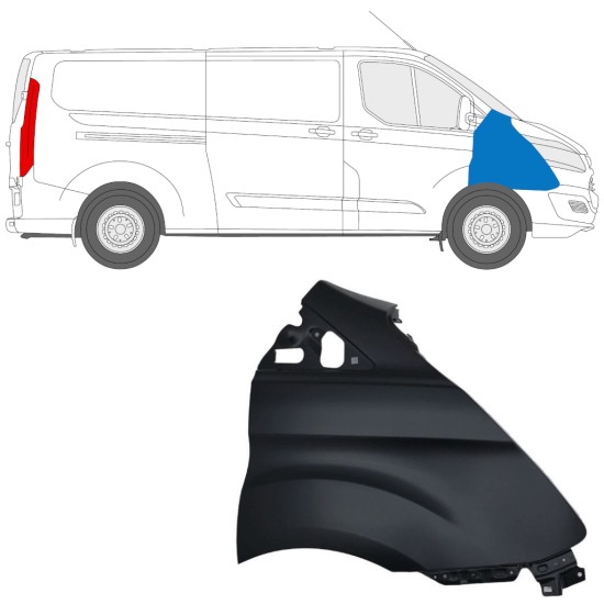 Aile avant pour Ford Transit Custom 2013-2017 / Droite 17095