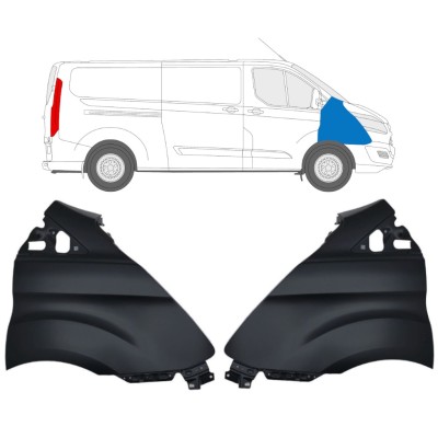 Aile avant pour Ford Transit Custom 2013-2017 / Gauche+Droit / Ensemble 17097