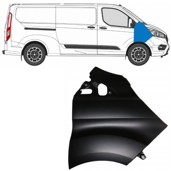 Aile avant pour Ford Transit Custom 2017-2021 / Droite 17098