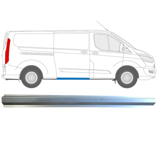 Réparation bas de caisse de sur porte latérale pour Ford Transit Custom 2013-2023 / Droite 16896