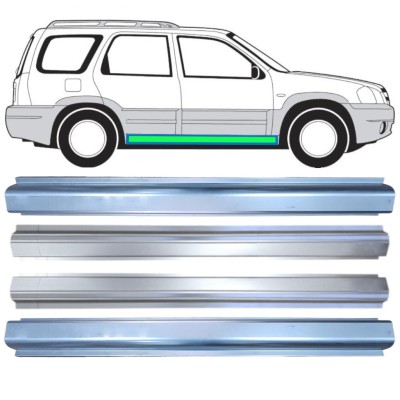 Réparation bas de caisse + réparation bas de caisse intérieur pour Mazda Tribute 2001-2008 / Gauche+Droit 15599