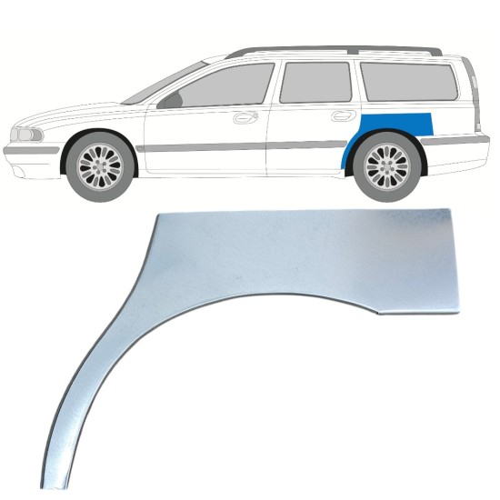 Panneau de réparation arc d'aile arrière pour Volvo S70 V70 2000-2007 / Gauche 17212