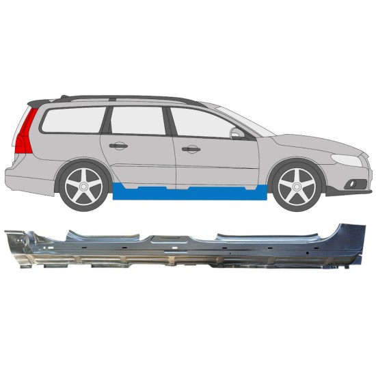 Panneau de réparation du seuil pour Volvo V70 2007-2016 / Droite 16274
