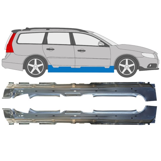 Panneau de réparation du seuil pour Volvo V70 2007-2016 / Gauche+Droit / Ensemble 16276