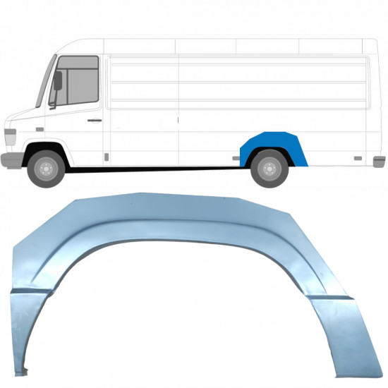 Panneau de réparation arc d'aile arrière pour Mercedes Vario 1996- / Gauche /  5609