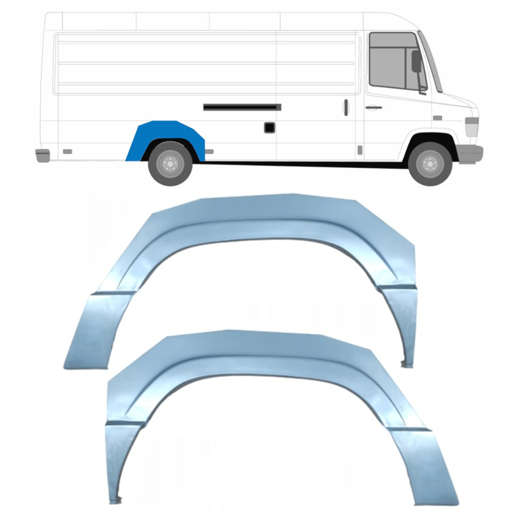 Panneau De Réparation Arc D'aile Arrière Pour Mercedes Vario 1996- / Gauche+Droit / Ensemble 6779