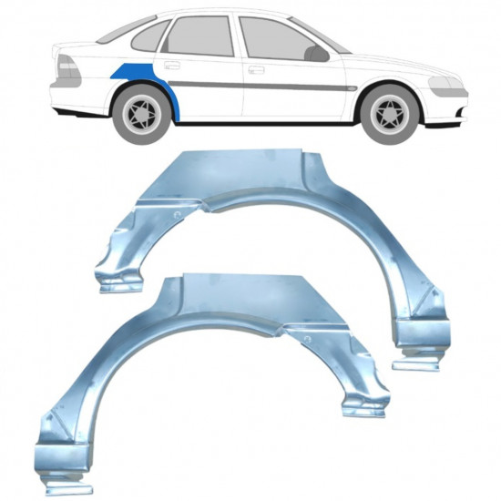 Panneau de réparation arc d'aile arrière pour Opel Vectra 1995-2002 / Gauche+Droit / Ensemble 9197