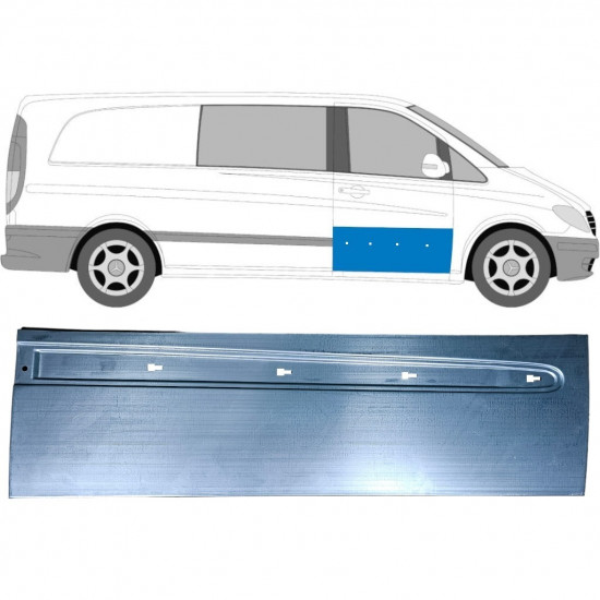 Panneau de réparation de porte avant pour Mercedes Vito W639 2003-2014 / Droite 12911