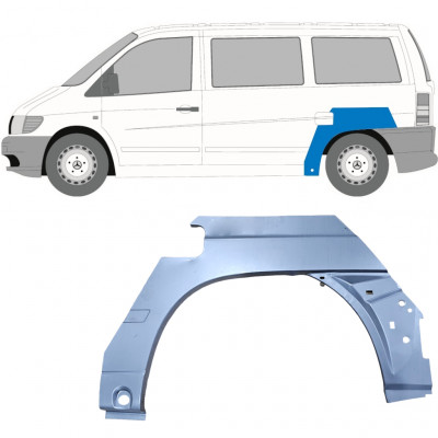 Panneau de réparation arc d'aile arrière pour Mercedes Vito 1996-2003 / Gauche 6799