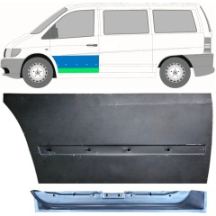 Panneau de réparation de porte avant intérieur + extérieur pour Mercedes Vito I W638 1996-2003 / Gauche / Ensemble 12015