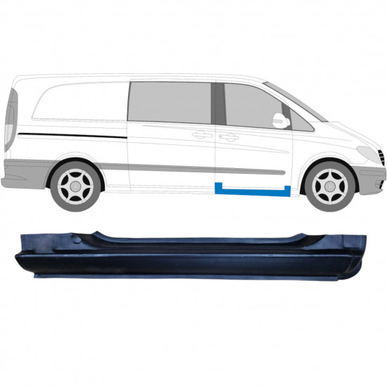 Réparation bas de caisse de porte avant pour Mercedes Vito 2003-2014 / Droite 6000