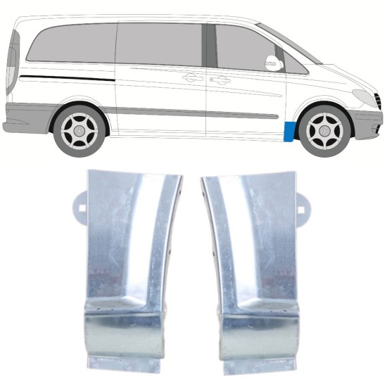 Panneau de réparation de l’aile avant pour Mercedes Vito W639 2003-2014 / Gauche+Droit / Ensemble 16811