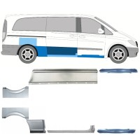 Ensemble de panneaux de réparation pour Mercedes Vito W639 2003-2014 / Gauche+Droit / 14787