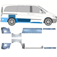 Ensemble de panneaux de réparation pour Mercedes Vito W639 2003-2014 / Gauche+Droit / 14788