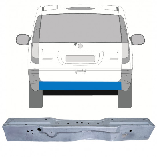 MERCEDES VITO 2003-2014 ARRIÈRE PANNEAU DE RÉPARATION / TOIT