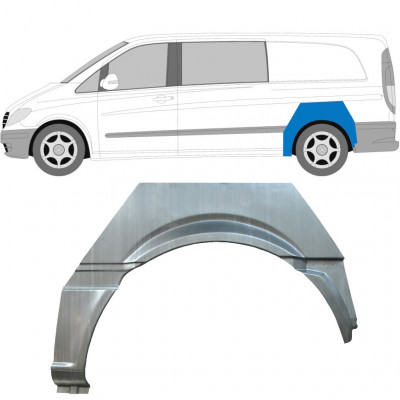 Panneau de réparation arc d'aile arrière pour Mercedes Vito W639 2003-2014 / Gauche 12916