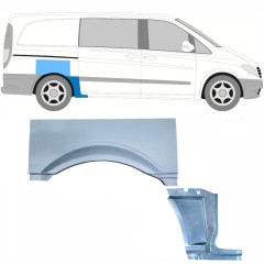 Panneau de réparation arc d'aile arrière pour Mercedes Vito W639 2003-2014 / Droite / Ensemble 11866