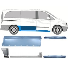 Ensemble de panneaux de réparation pour Mercedes Vito W639 2003-2014 / Gauche+Droit / 14789