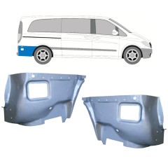 Panneau de réparation arc d'aile arrière intérieur pour Mercedes Vito W639 2003-2014 / Gauche+Droit / Ensemble 11644