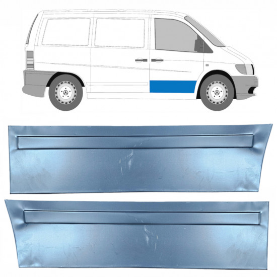 Panneau de réparation de la porte avant extérieur pour Mercedes Vito 1996-2003 / Gauche+Droit / Ensemble 9788