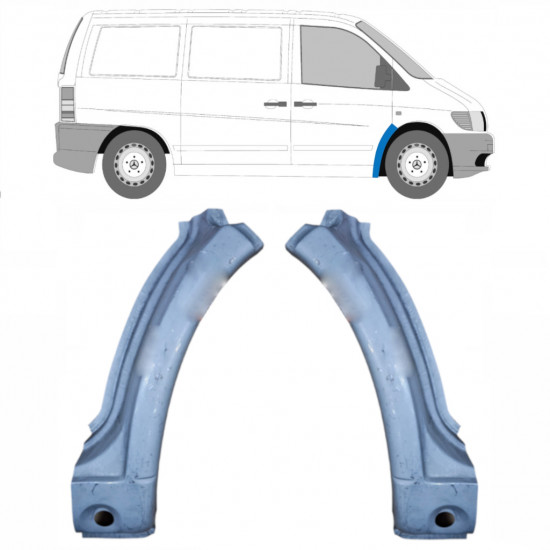 Panneau de réparation de arc d'aile avant pour Mercedes Vito 1996-2003 / Gauche+Droit / Ensemble 9787