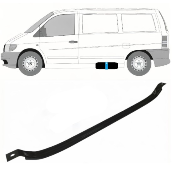 Réservoir à carburant sangles pour Mercedes Vito I W638 1996-2003 9394