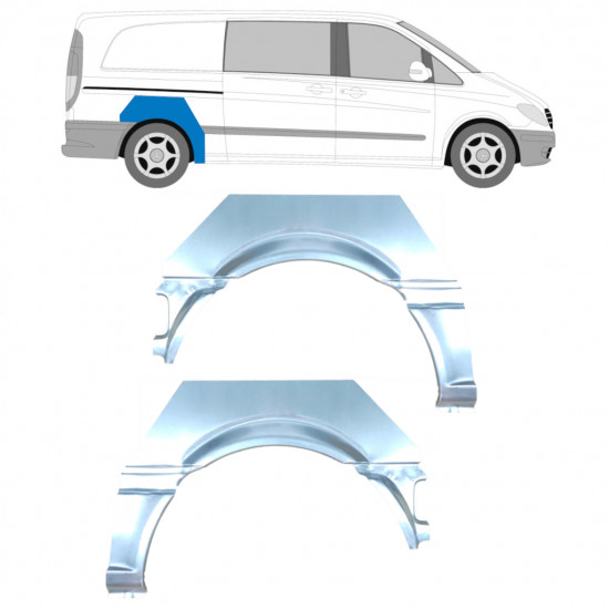 Panneau de réparation arc d'aile arrière pour Mercedes Vito 2003-2010 / Gauche+Droit / Ensemble 9462