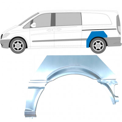 Panneau de réparation arc d'aile arrière pour Mercedes Vito 2003-2010 / Gauche 5880