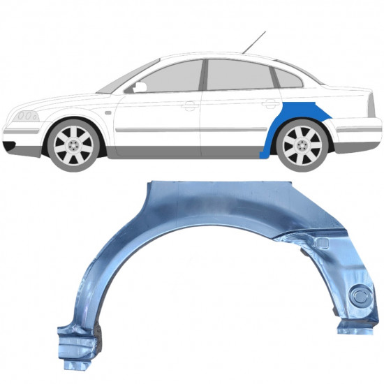Panneau de réparation arc d'aile arrière pour VW Passat B5 1996-2005 / Gauche 7113