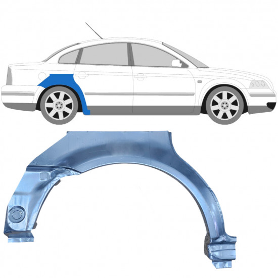 Panneau de réparation arc d'aile arrière pour VW Passat B5 1996-2005 / Droite 7112