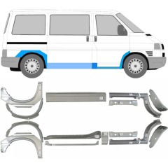 Réparation bas de caisse + aile avant + aile arrière pour Volkswagen Transporter T4 1990-2003 / Ensemble 7147
