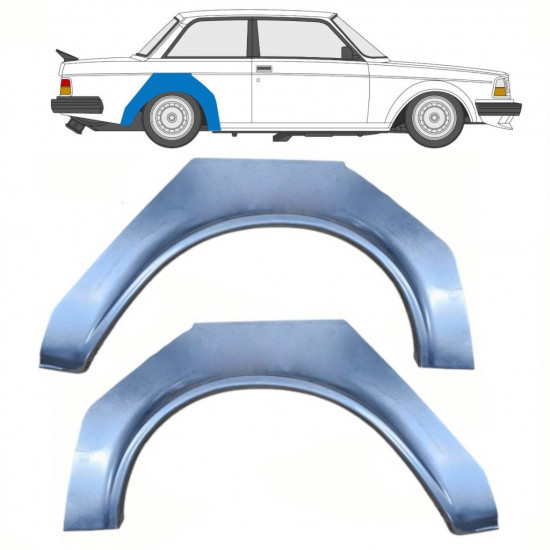 Panneau de réparation arc d'aile arrière pour Volvo 240 1974-1993 / Gauche+Droit / Ensemble 10765