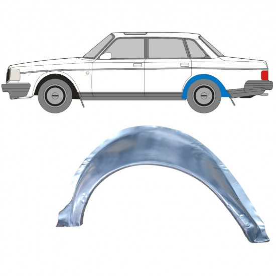 Inner panneau de réparation de l'aile arrière for Volvo 240 1975-1993 / Gauche 12780