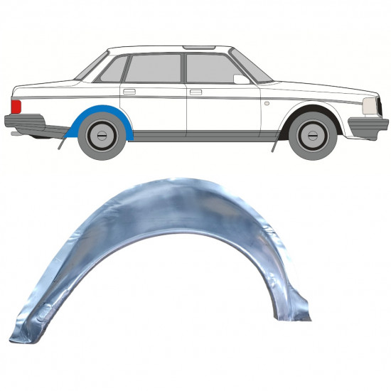 Inner panneau de réparation de l'aile arrière for Volvo 240 1975-1993 / Droit 12777