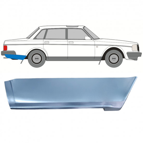 Panneau de réparation de l'aile arrière for Volvo 240 1975-1978 / Droit 12783