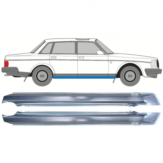 Plein panneau de réparation du seuil for Volvo 240 1975-1993/ Gauche / Droit / Gauche / Droit 12772