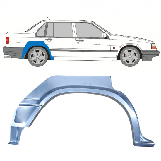 Panneau de réparation arc d'aile arrière pour Volvo 940 1990-1998 / Droite /  8293