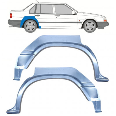 Panneau de réparation arc d'aile arrière pour Volvo 940 1990-1998 / Gauche+Droit / Ensemble 9899