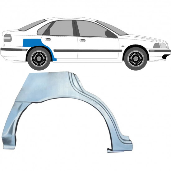 VOLVO S40 / V40 1995-2004 PASSAGE DE ROUE ARRIÈRE / DROIT