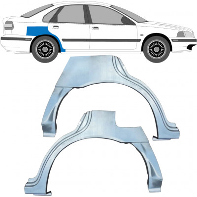 Panneau de réparation arc d'aile arrière pour Volvo S40 / V40 1995-2004 / Gauche+Droit / Ensemble 9193