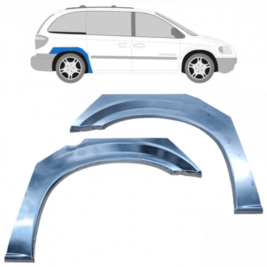 Panneau de réparation arc d'aile arrière pour Chrysler Voyager 2000-2008 / Gauche+Droit / Ensemble 9203