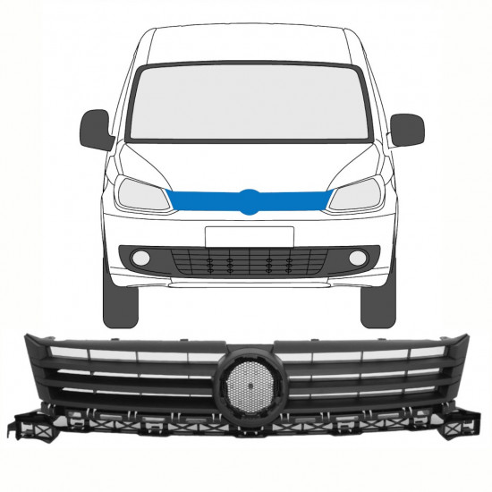 VOLKSWAGEN CADDY 2010-2015 GRILLE