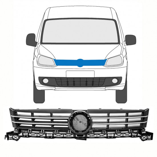 Calandre chromée pour Volkswagen Caddy 2010-2015 /  8415