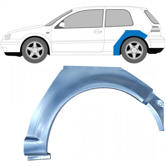 Panneau de réparation arc d'aile arrière pour VW Golf 4 1997- / Gauche 7088