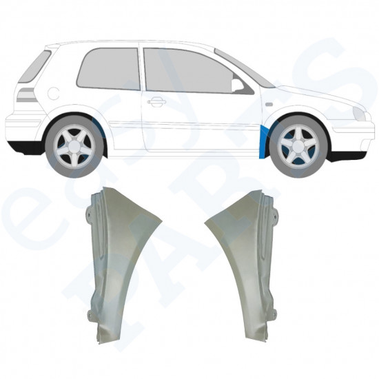 Panneau de réparation de l’aile avant pour VW Golf MK4 1997-2006 / Gauche+Droit 9676