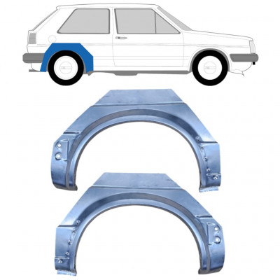 Panneau de réparation arc d'aile arrière pour VW Golf 2 1982- / Gauche+Droit / Ensemble 9626