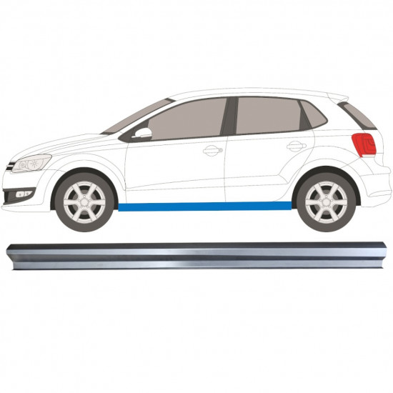 Réparation bas de caisse pour Volkswagen Polo 2009-2017 / Gauche 12909