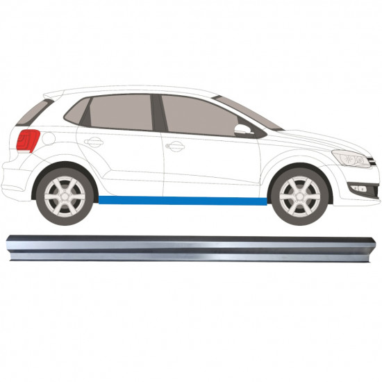 Réparation bas de caisse pour Volkswagen Polo 2009-2017 / Droite 12908