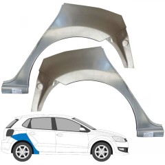 Panneau de réparation arc d'aile arrière pour Volkswagen Polo 2009-2017 / Gauche+Droit / Ensemble 9662